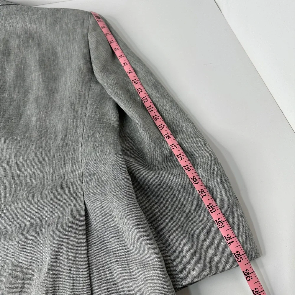 Michael Kors 100% Linen Blazer Gray Sport Coat Suit Jacket 2 Button Mens 42R
